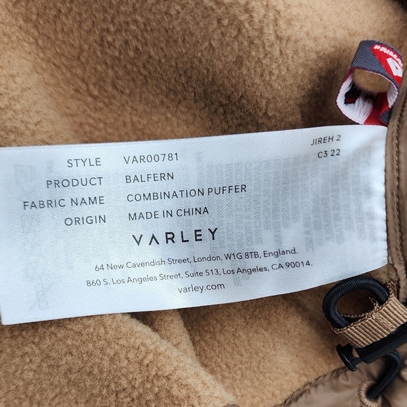 VARLEY Balfern Quilted Lightweight Insulated Jacket Women's Size XS Desert Sand - Picture 9 of 10